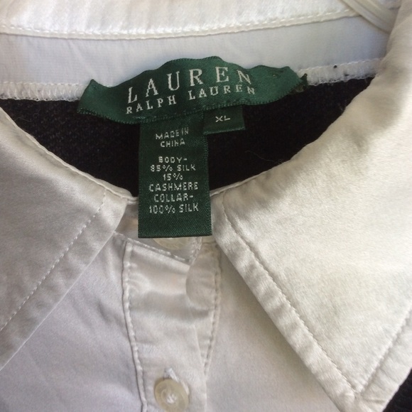 RL Lauren cashmere & silk top Size XL - Picture 5 of 7
